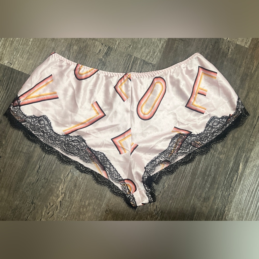 FINAL PRICE Victoria’s Secret Silky Pink Lace-Trim Sleep Shorts